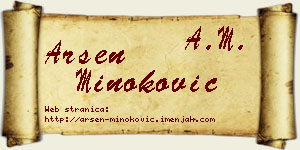 Arsen Minoković vizit kartica